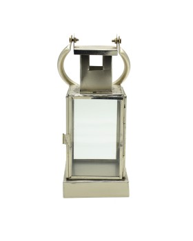Western Silver Plated White Trasparent Glass  Lantern
